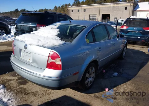 2003 Volkswagen Passat Gls from USA, damaged, VIN WVWPD63B13P345617